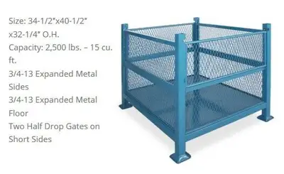KW MATERIALS HANDLING IS CANADA'S SOURCE FOR EXPANDED METAL BINS. WE HAVE 2 STANDARD SIZES ON OUR QU...