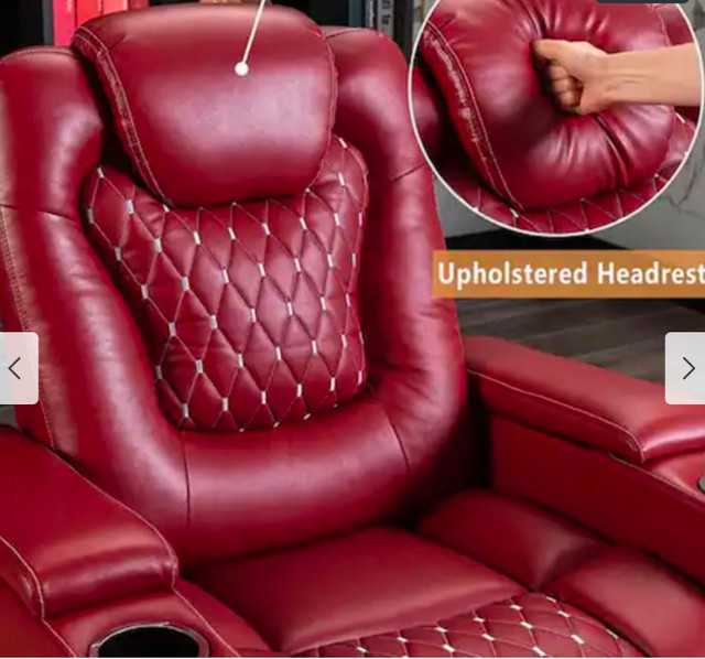 For Sale: 3 Home Theater Power Recliners (Red) in Chairs & Recliners in Annapolis Valley - Image 3