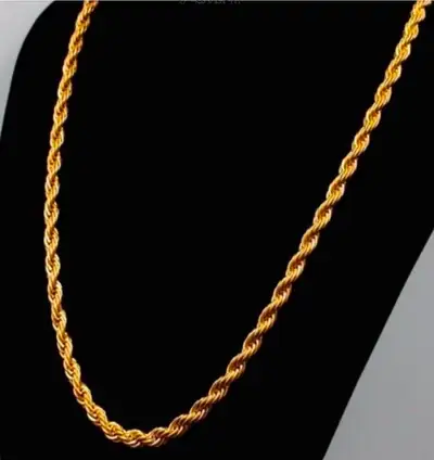 Stunning gold filled rope necklace stamped 4 mm , View more