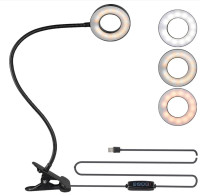 Clip on Desk/Ring Light with Clamp for Video Conference Lighting