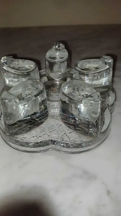 2.25"Tx6"W Glass Tealight Candle Warmer Trivet Food Warmer Base, View more
