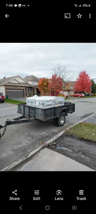 Sanded down and rockguarded. It's a really rugged trailer and hauls great it has 13 leafsprings and...