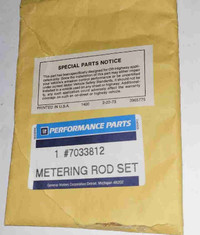 GM NOS Metering Rod Set #7033812 for Quadrajet Carb.