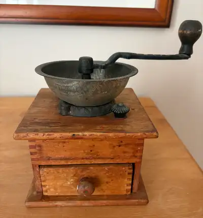 Antique coffee grinder - C.P. CO., View more