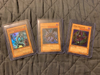 3 Original Holo Yu-Gi-Oh Cards 1st Editions. Great Condition