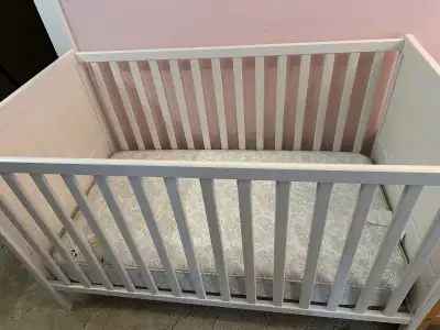 solid white crib, View more