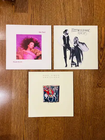 set 30: Fleetwood Paul Simon Kate Bush vinyl records, View more