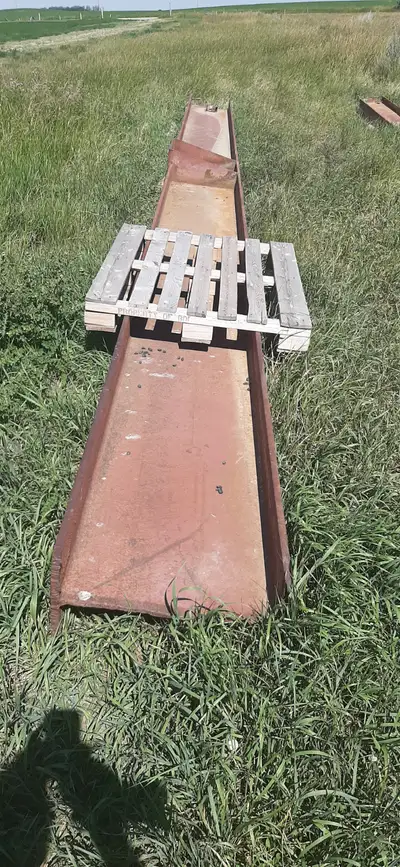 Steel I-beam for sale. 12"wide,24-1/8" high,apprx35' ft long. Top and bottom flange are 7/8" thick....
