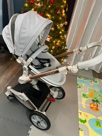 HotMom Baby Stroller (Grey) – Stylish and Comfortable, View more