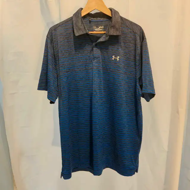 Under Armour Heat Gear Polo Shirt Men’s Size XL Blue  in Men's in Kitchener / Waterloo - Image 2