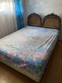 Queen Bed Set with Dresser, Mirror, and Wardrobe