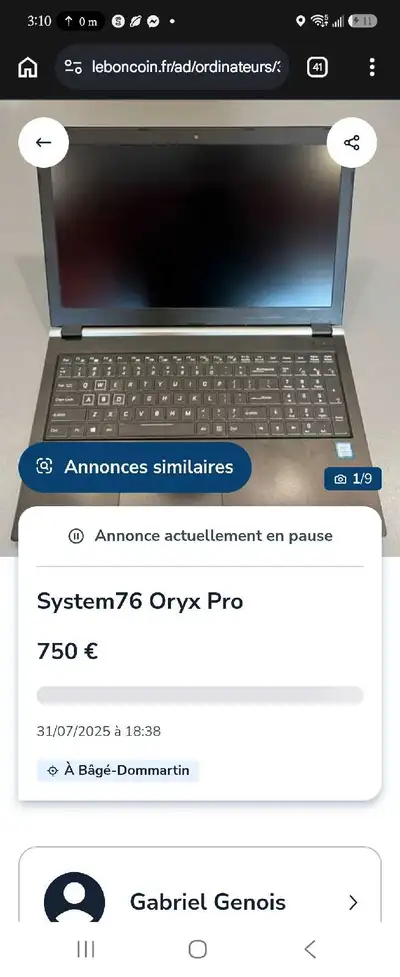 Oryx Pro Gaming laptop GTX 1060, View more