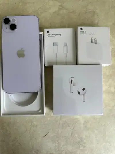 iPhone 14 plus 256gb **Pods Pro/Charger Bundle + Delivery**, View more