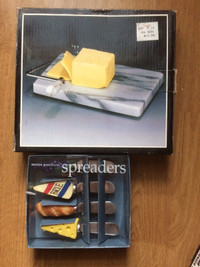 Marble Cheese Slicer + Spreading Knives