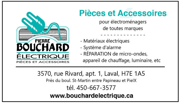 Nous avons les pièces pour les électro-ménagers NEUF NEW dans Autre  à Laval/Rive Nord