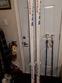 Dynamic VR1's Down hill Skis, with kerman poles.