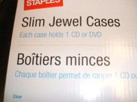 Slim jewel cases for dvd / cd brand new