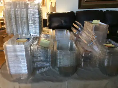 100s of plastic salad containers.  any interest ??, View more