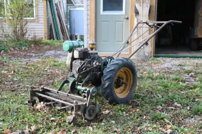 Walk behind tractor and reel mower, View more