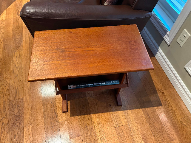 MCM Teak table with magazine rack vintage in Arts & Collectibles in St. Catharines - Image 3