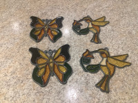 Acrylic Window Ornaments - Birds and Butterflies set of 4