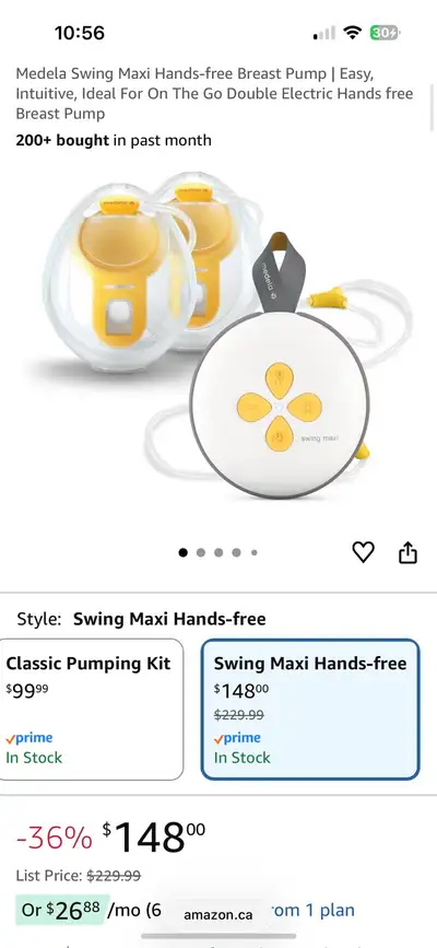Medela Hands Free Breast Pump , View more