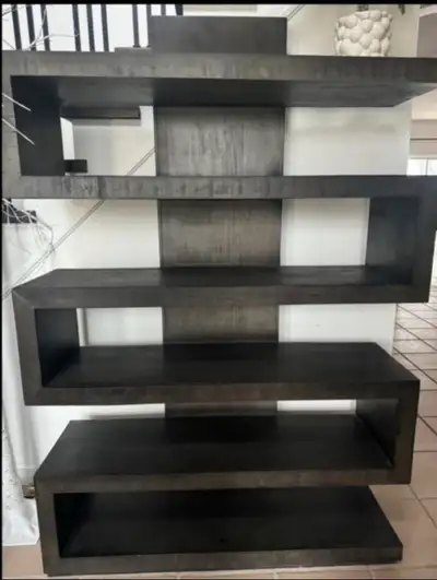 Elevate your space with this large, unique S-shaped shelf, View more