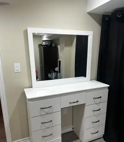 7 drawer vanity with mirror, View more