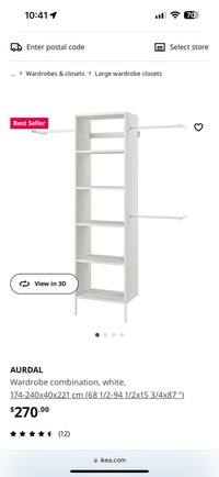 IKEA Aural Closet Shelving Unit