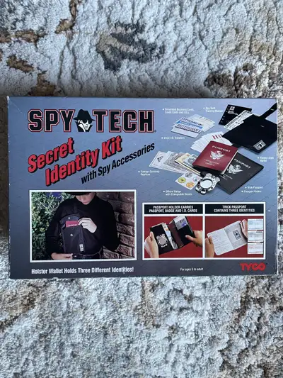 Vintage Spy Tech secret identity kit, View more