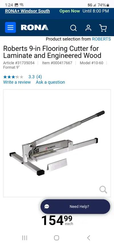 ROBERTSRoberts 9-in Flooring Cutter For Laminate And Engineered, View more