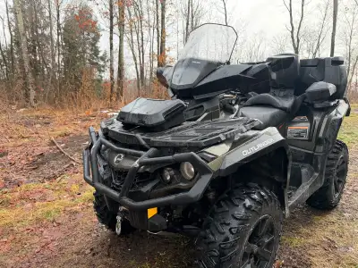 2021 850 can am outlander max great cont with headed hand and thum and cargo box on back sold pendin...