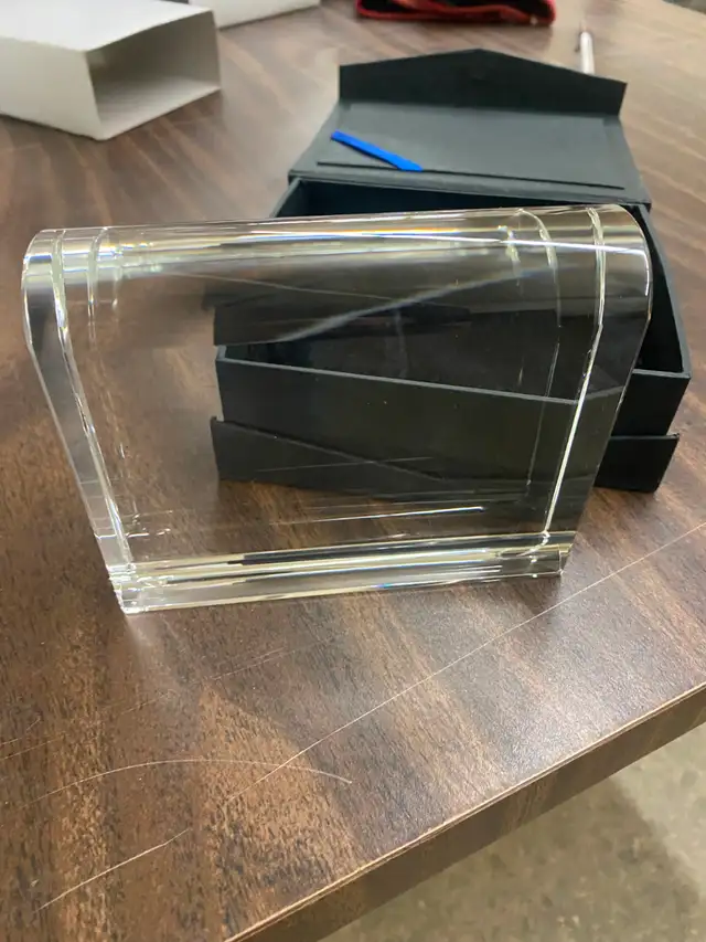 6-Pack Wholesale 3D Laser Engraving Blank Glass Crystal Wedges in Arts & Collectibles in Winnipeg - Image 3