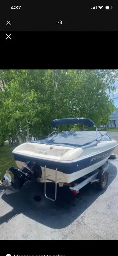 3.0 mercruiser Runs good interior needs some love on the drivers seat and a few odds and ends if you...