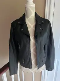 Womens Leather like jacket by Jou Jou large NEW