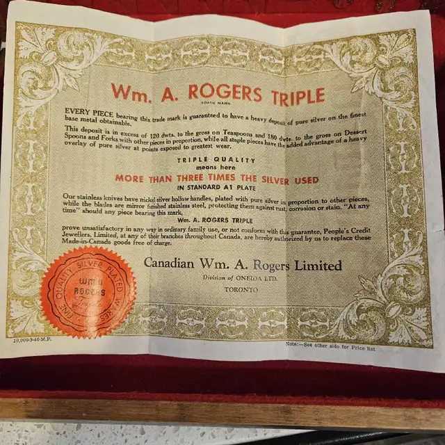 WMA Roger's Triple Oneida Flatware525306470859417604