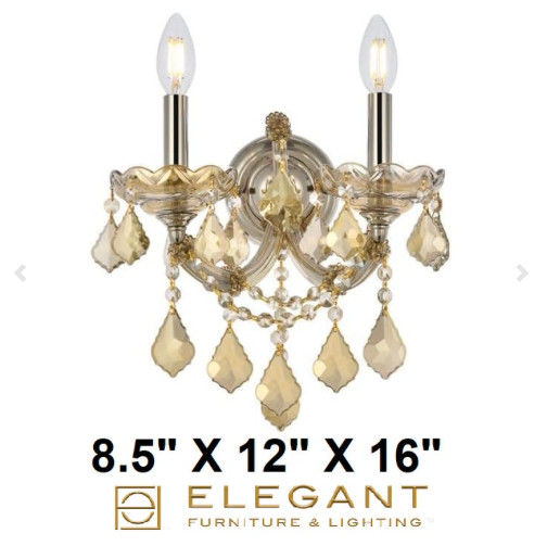 Elegant Lighting 2800W2GT-GT/RC Wall Sconce- NEW in Indoor Lighting & Fans in Markham / York Region