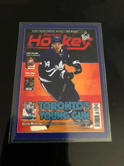 Auston Matthews Beckett rookie card serial numbered /5000, View more