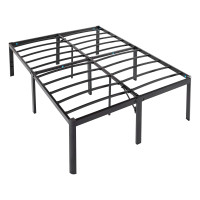 New Heavy Duty Bed Frame w/ Steel Slats; 18"H, Full