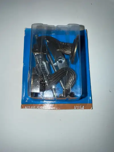 1.5” antique brass swag hooks (2 pack), View more