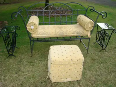 Custom Made Iron Bench Set, View more