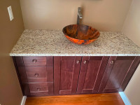 Bathroom cabinet with  granite countertops