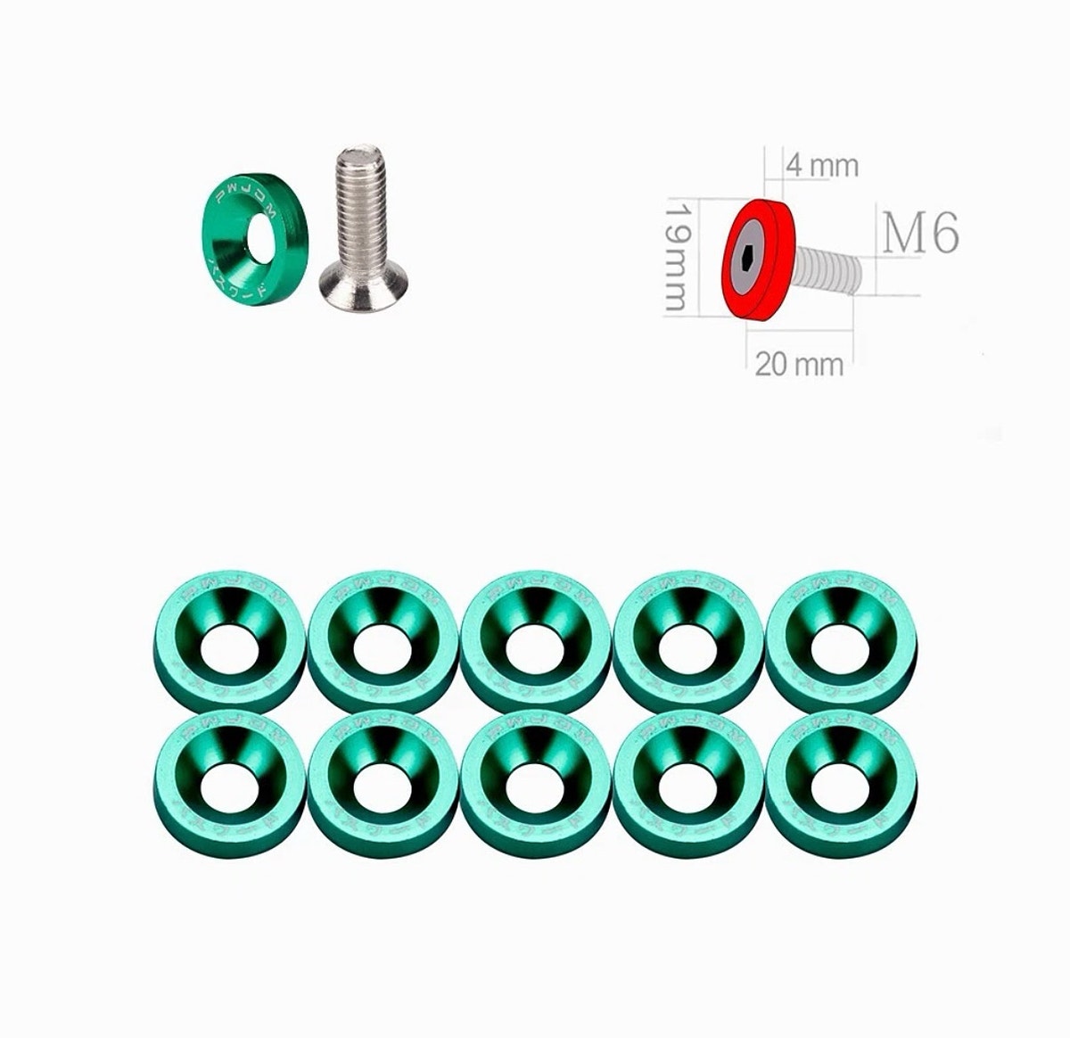 PASSWORD JDM Fender Washer & CUP Washer Dress Up Kit, photo 4