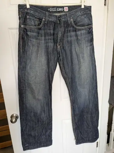 Guess jeans. mens size 38. darker wash great condition, View more
