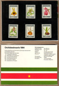 Orchid, Flower Stamps, Surinam Booklet SC#663-668 MNH