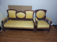 Antique Victorian Sofa & Chair