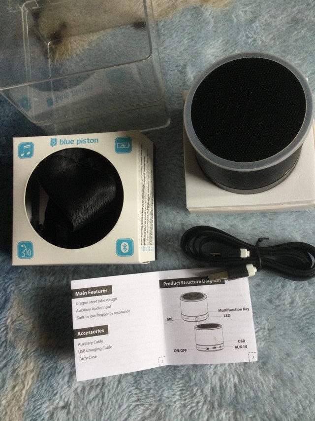 Blue Piston Rechargeable, Wireless Bluetooth Speaker in Speakers in Dartmouth - Image 3