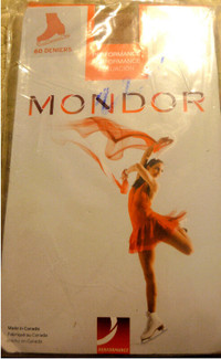 NEW size L Mondor Over the Boot Skating Tights Light Tan