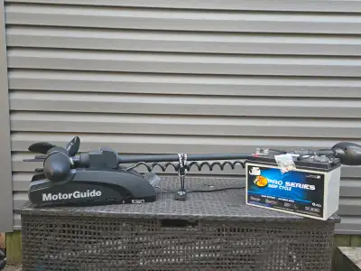 Motor guide xi3 55lb trust wireless trolling motor and bass pro shop pro series AMG battery