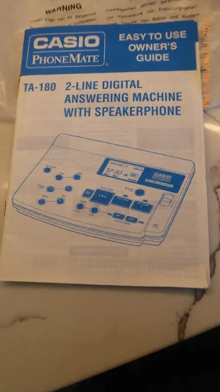 Casio 2-Line Answering Machine, Digital, Record conversations ** in General Electronics in Hamilton - Image 7